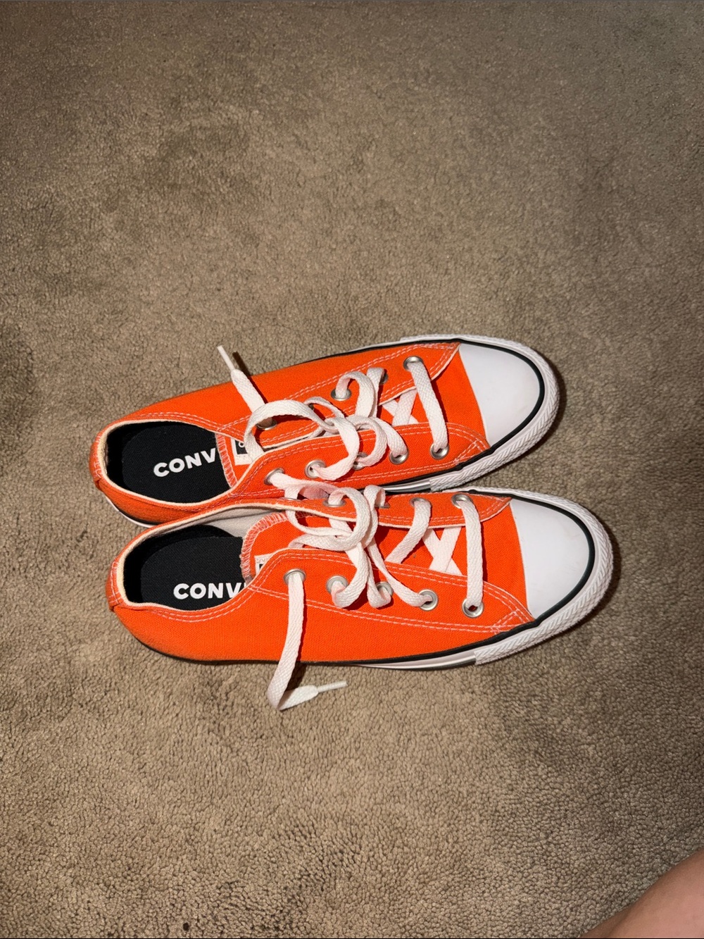 Converse Kids Orange Low Top Canvas Sneakers